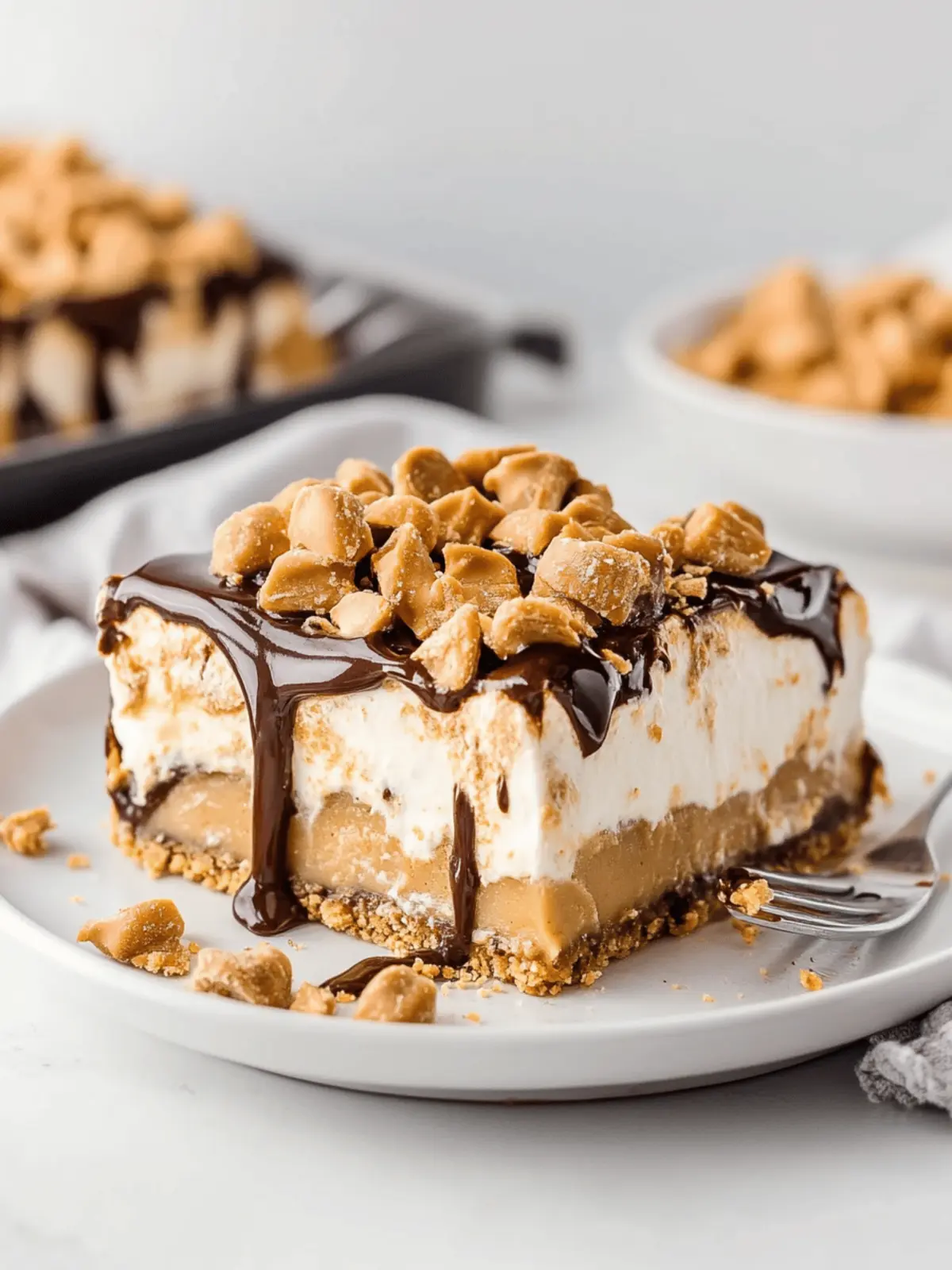 No-Bake Peanut Butter Lasagna
