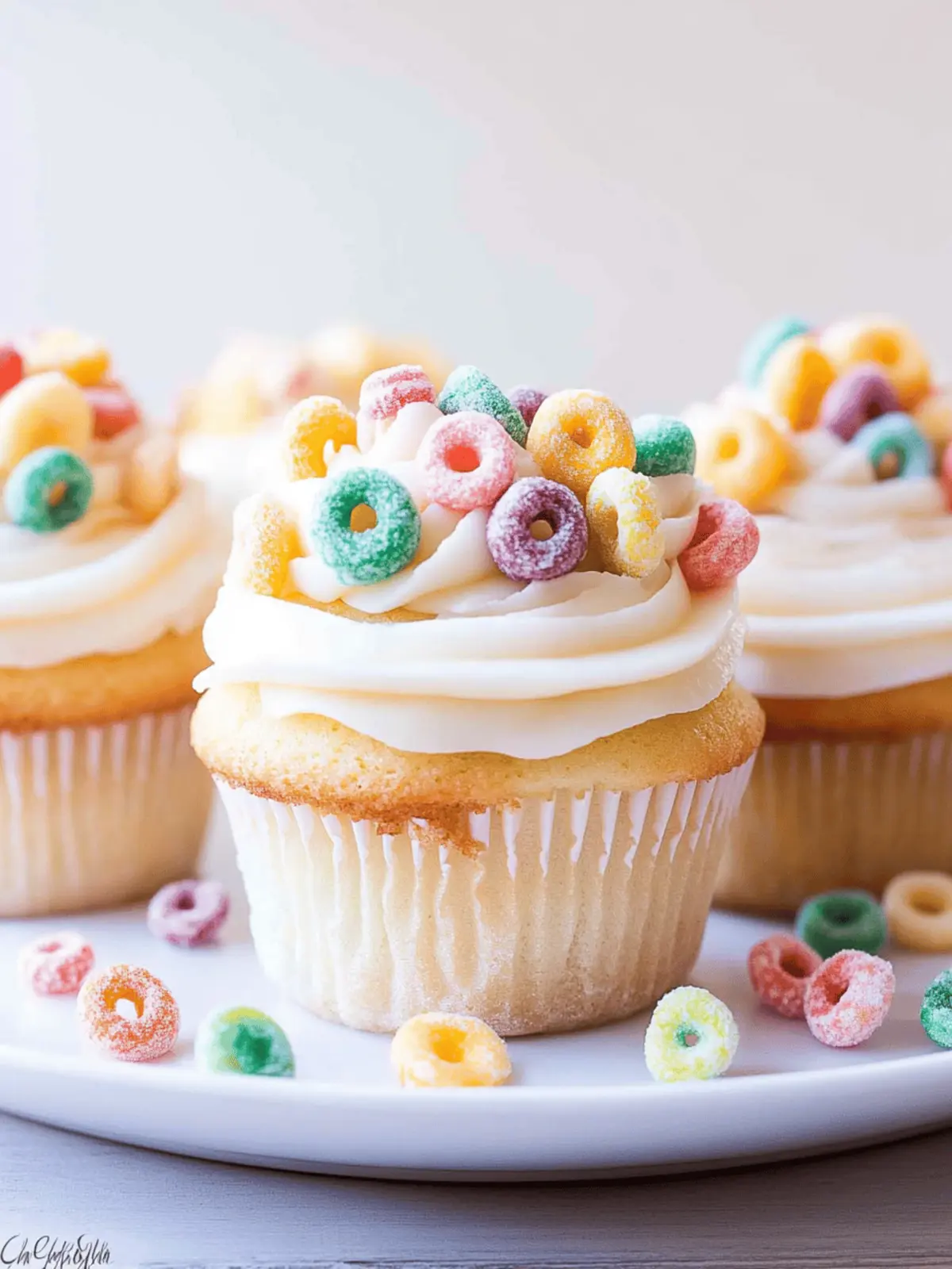 Cereal and Milk Cupcakes with Cereal Milk Buttercream