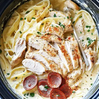 Slow Cooker Cajun Chicken Alfredo