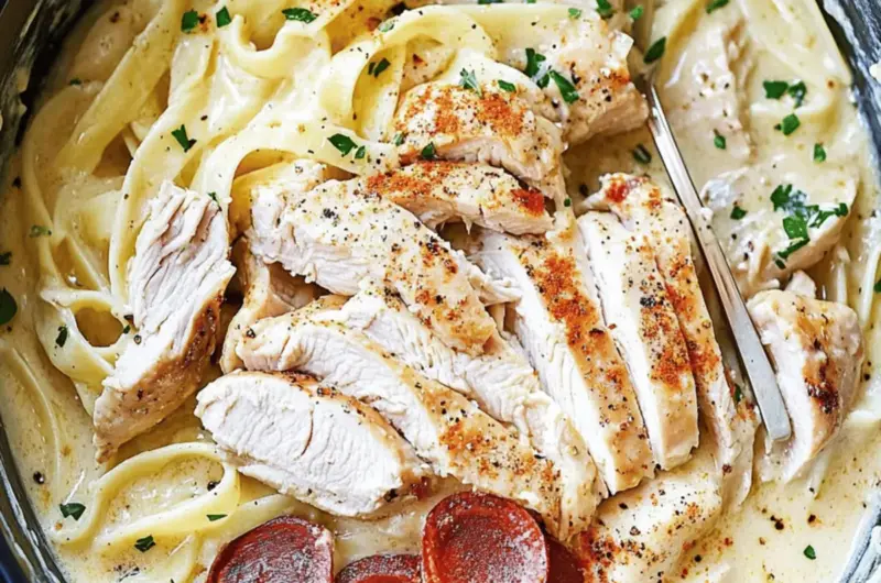 Slow Cooker Cajun Chicken Alfredo