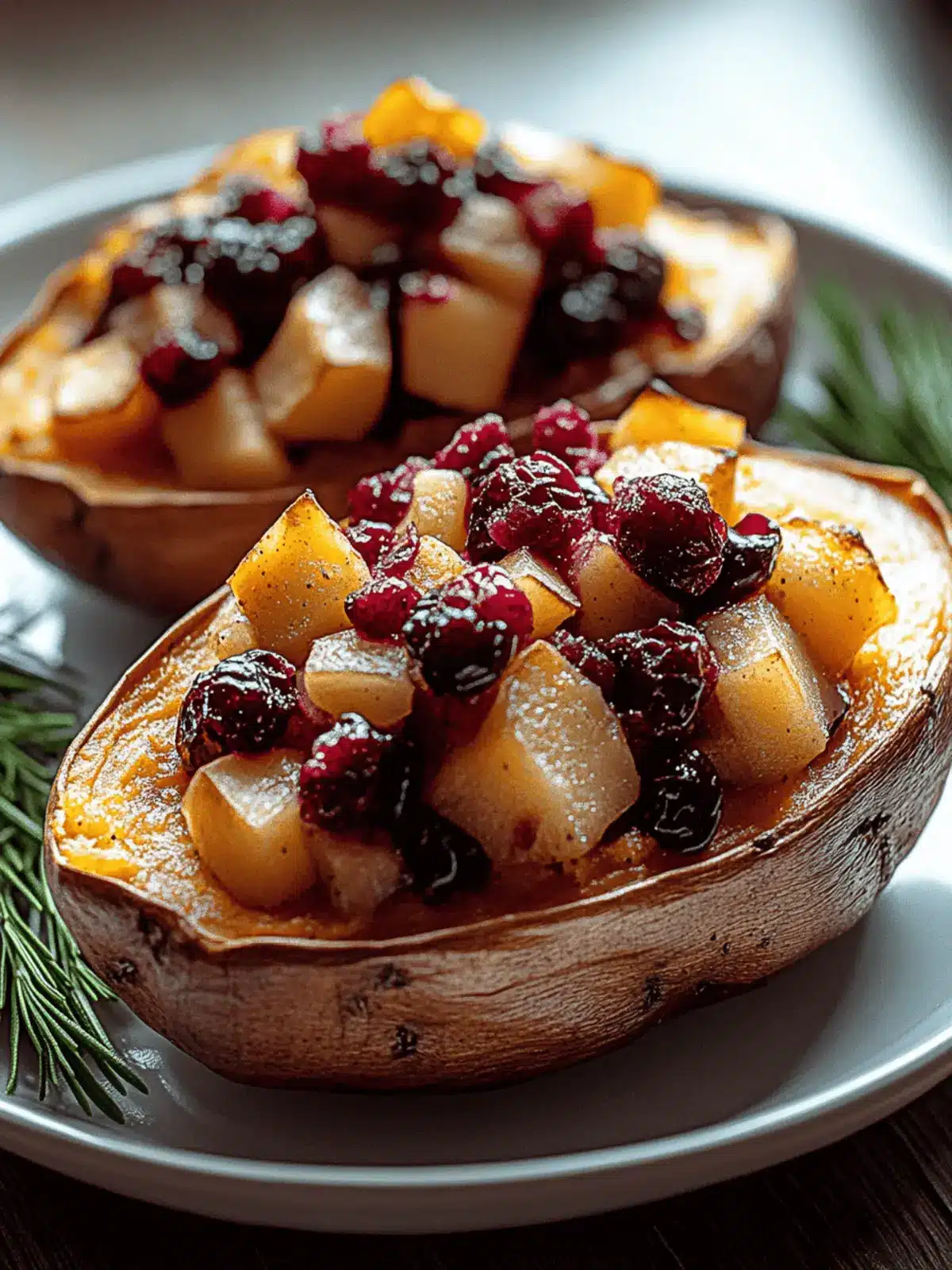 Cranberry Apple Twice-Baked Sweet Potatoes
