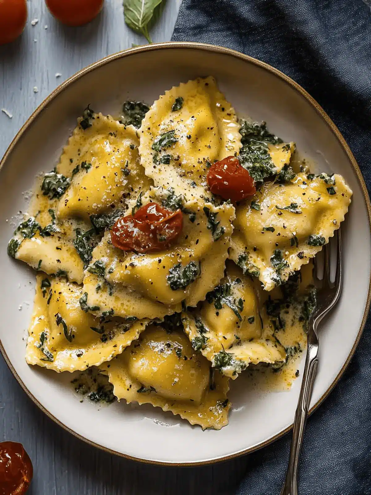 Creamy Tuscan Ravioli