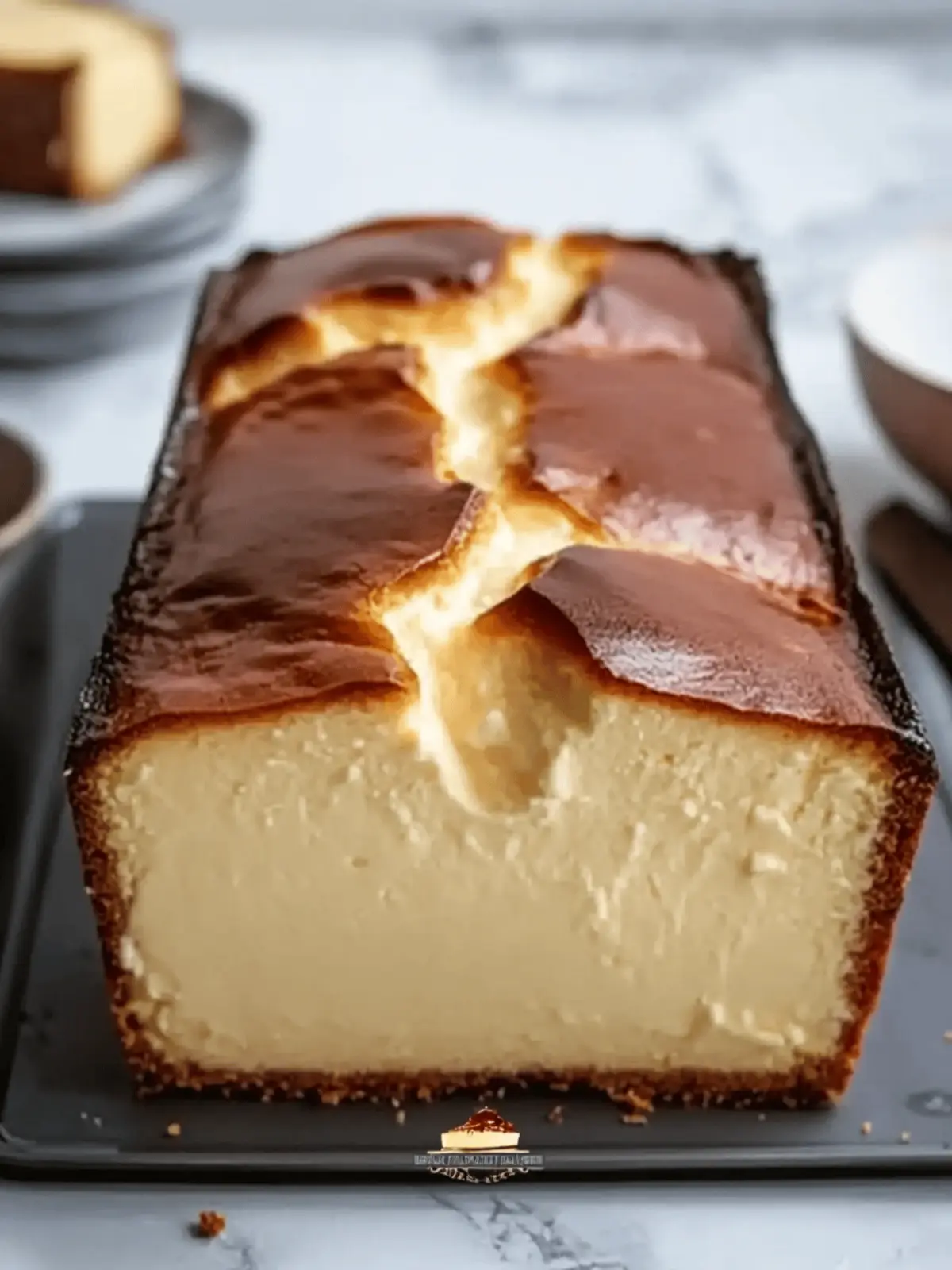 Burnt Basque Cheesecake in a Loaf Pan