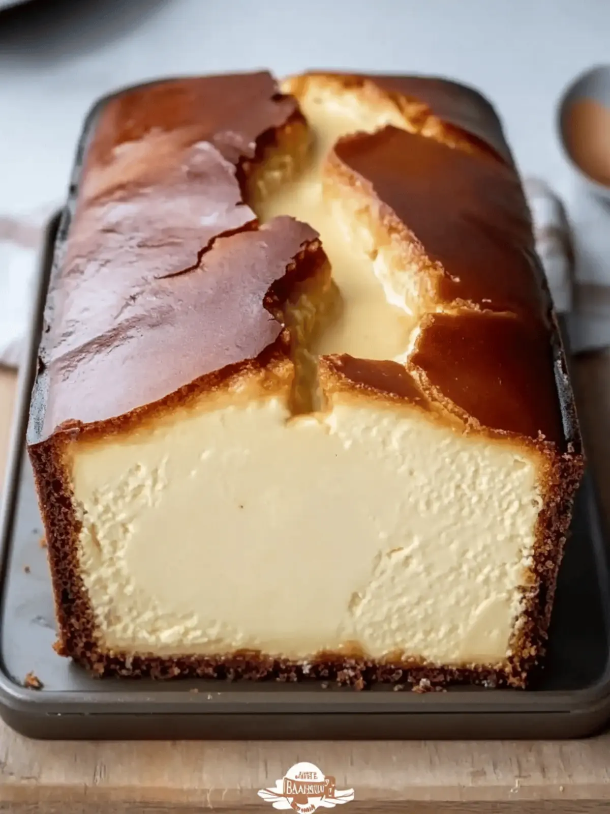 Burnt Basque Cheesecake in a Loaf Pan