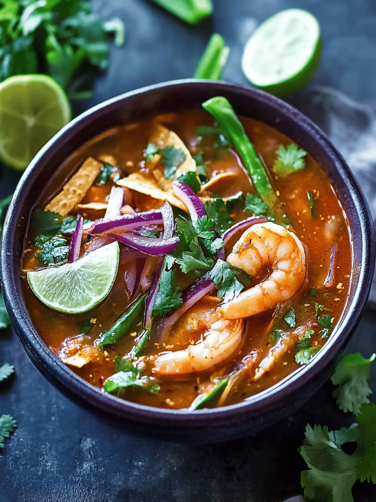 Spicy Shrimp Tortilla Soup