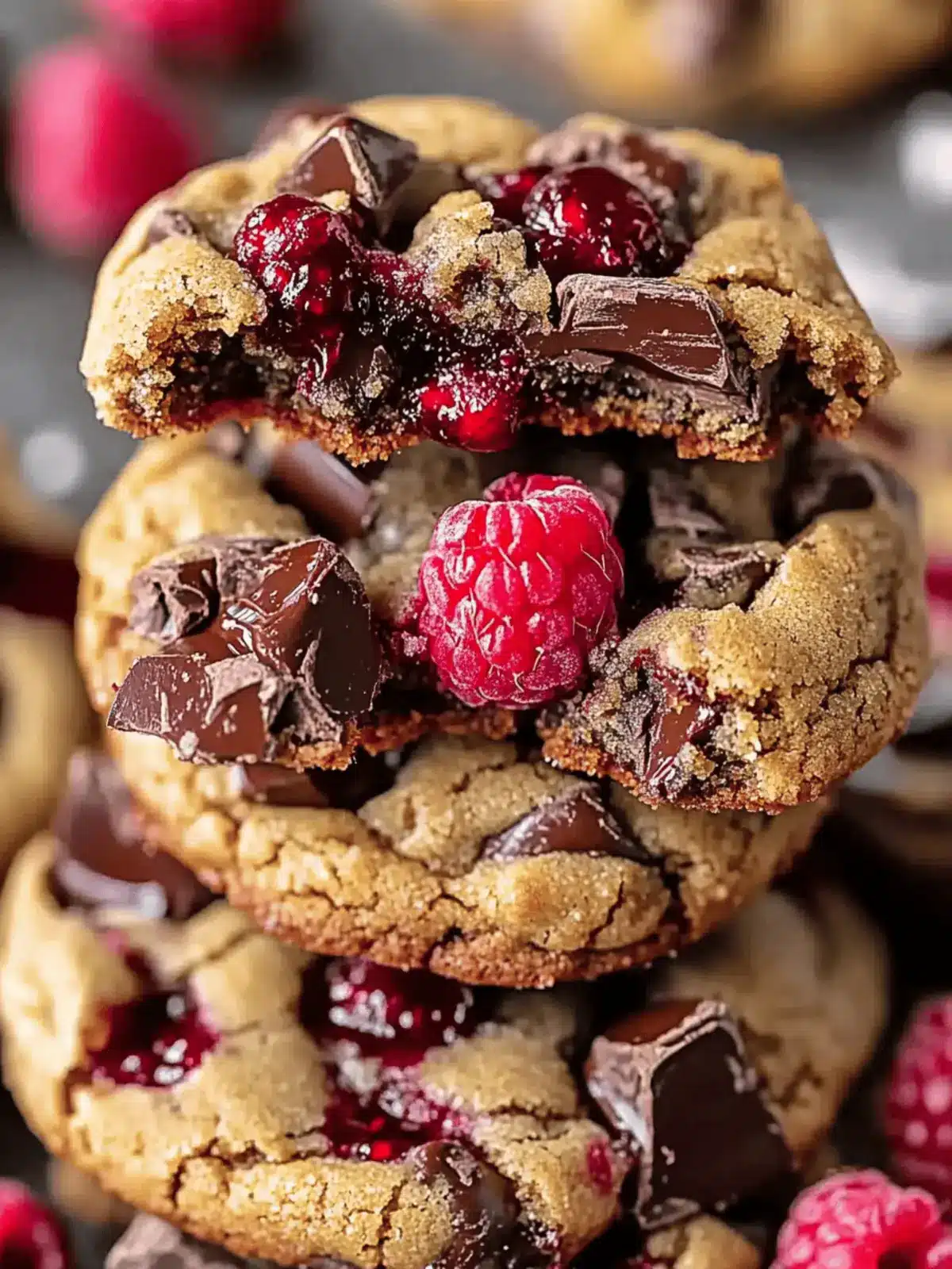 Raspberry Chocolate Chunk Cookies