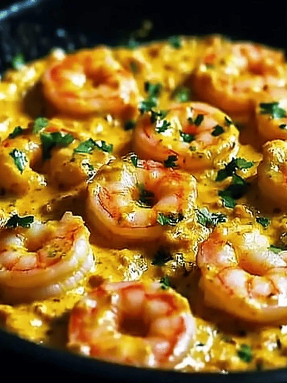 Shrimp in Cream Saffron Sauce