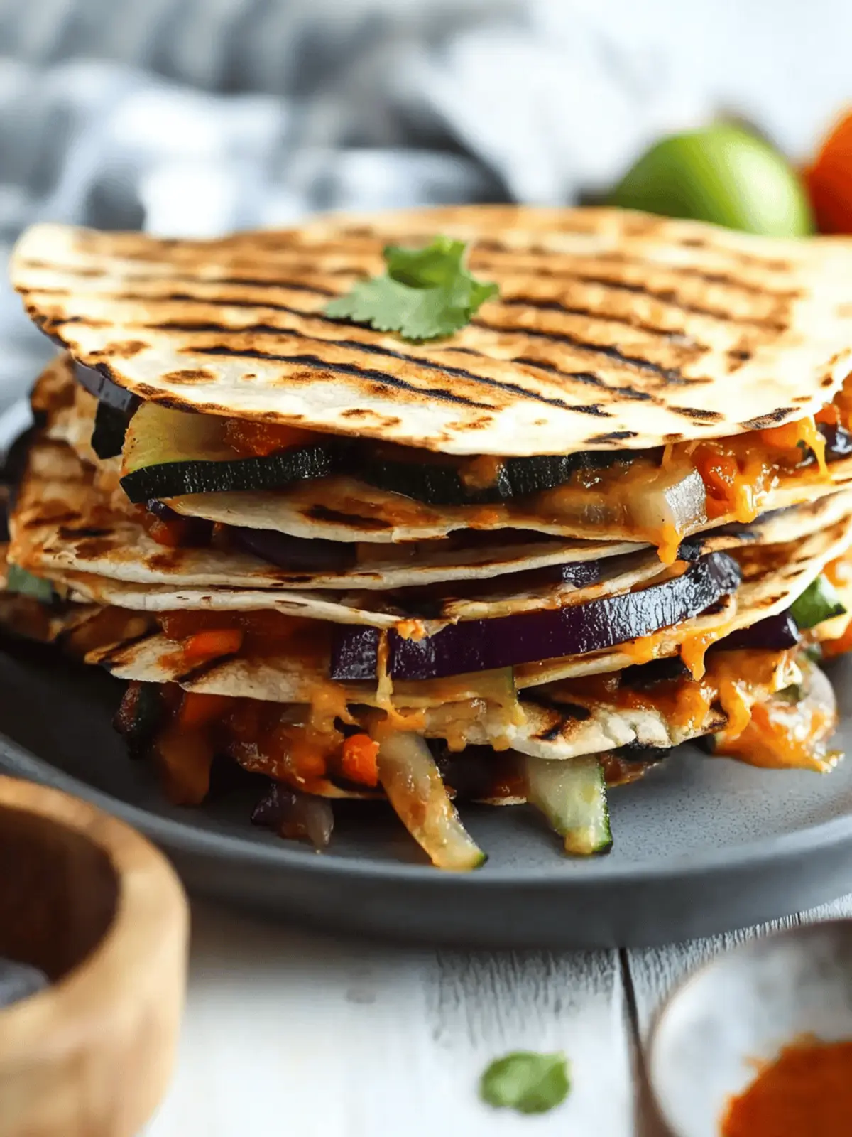 Grilled Vegetable Vegan Quesadillas