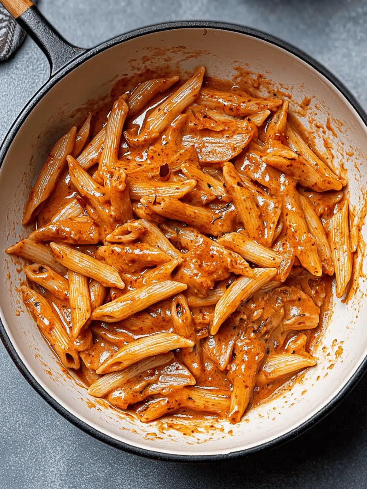 Scissor Cut Tofu Pasta With Creamy Gochujang Sauce