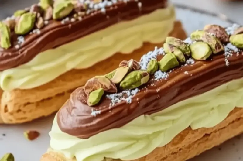 Pistachio Éclairs