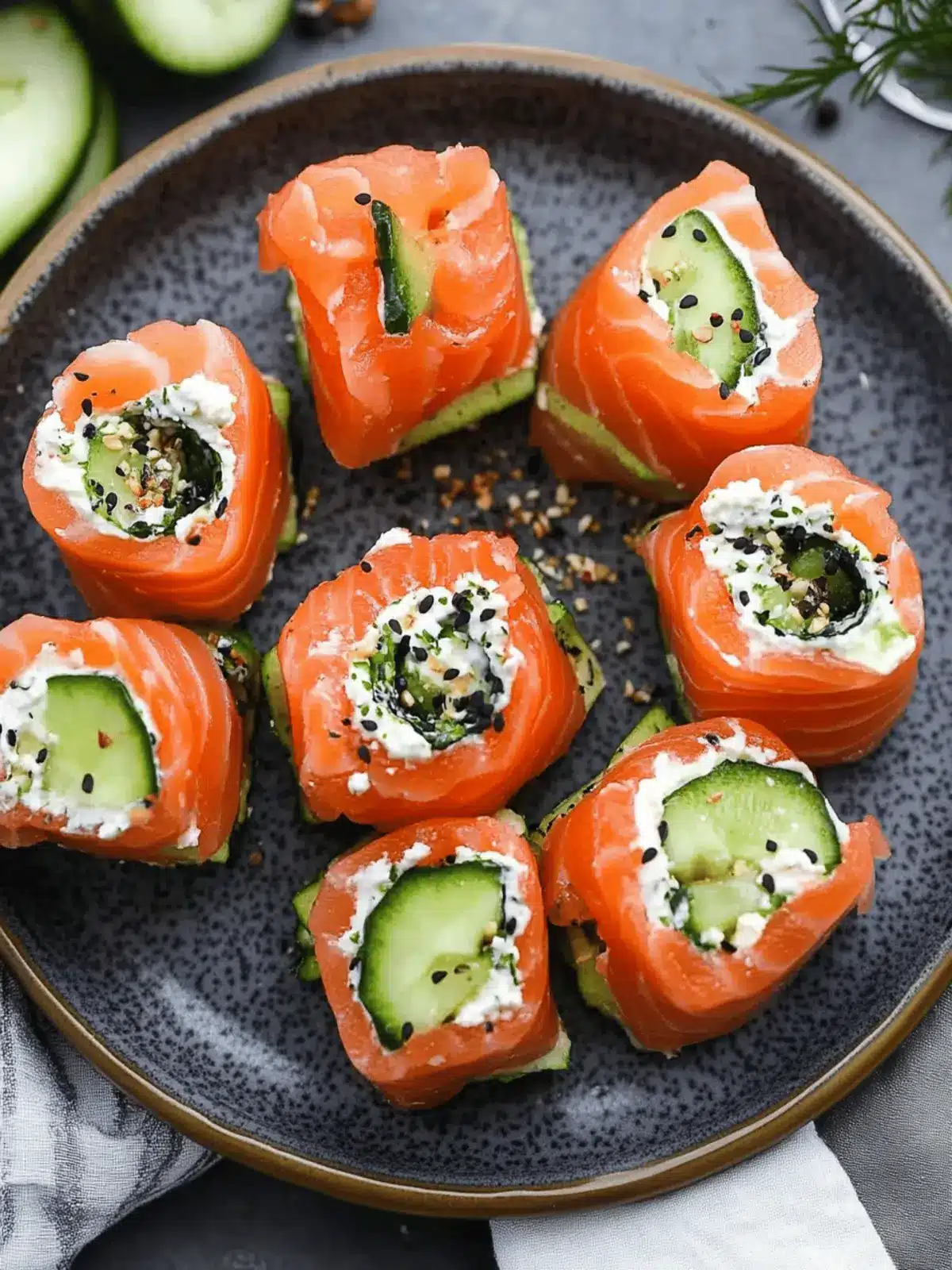 Smoked Salmon Roll Ups