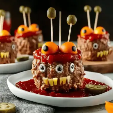 Mini Monster Meatloaf Halloween