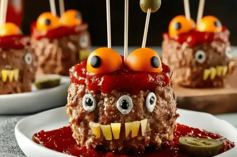 Mini Monster Meatloaf Halloween