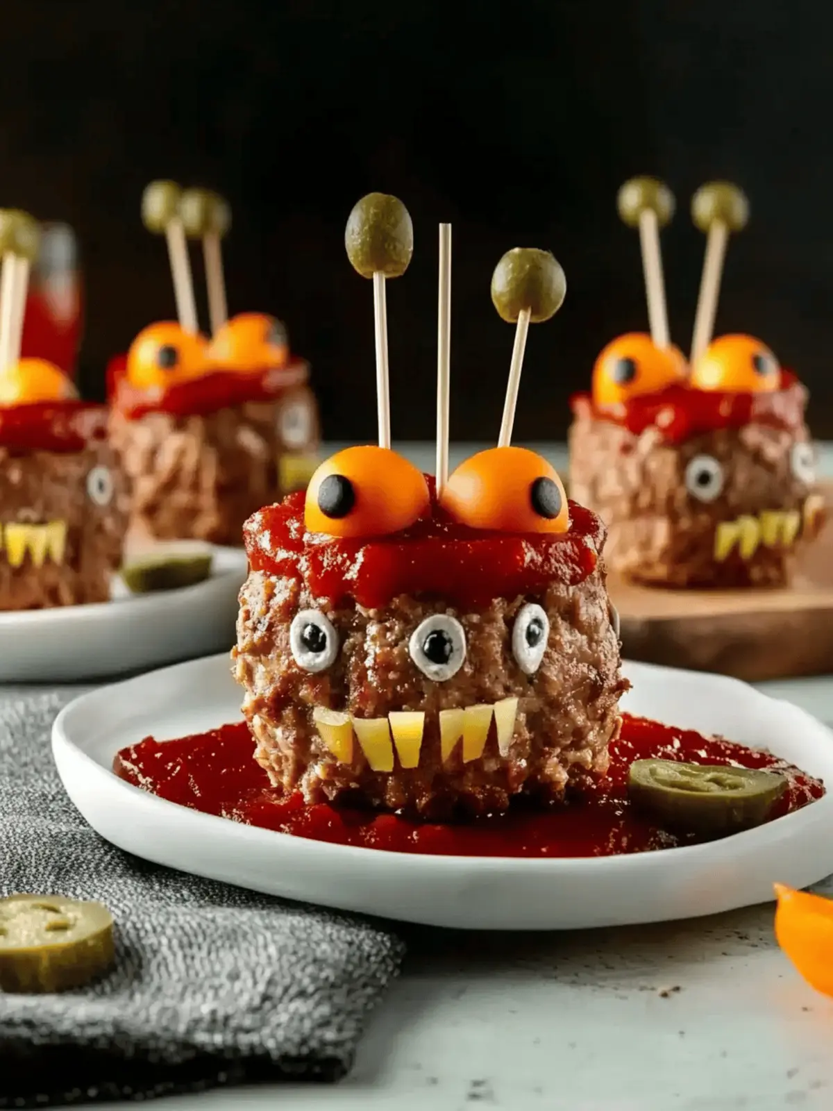 Mini Monster Meatloaf Halloween