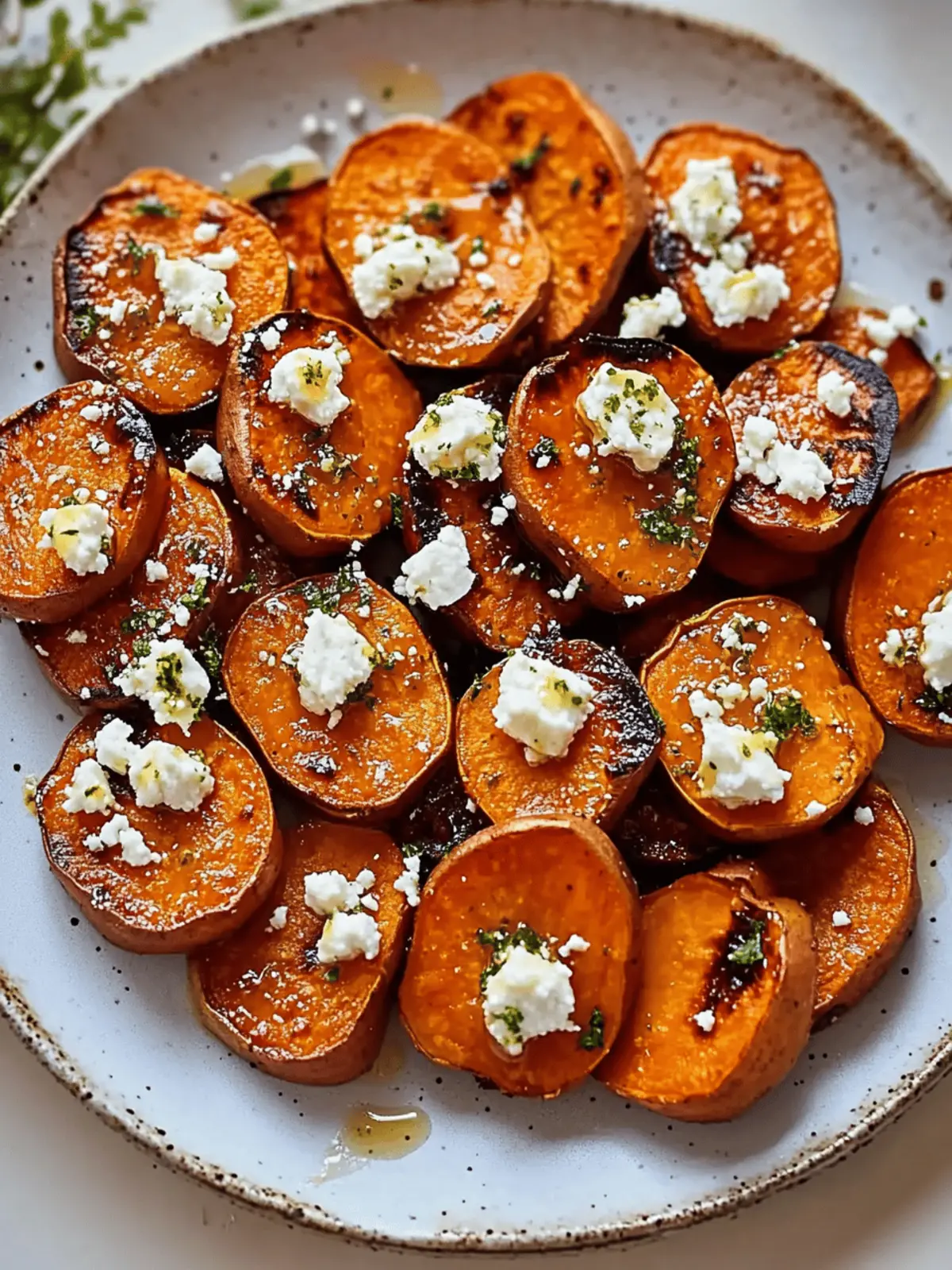 Honey Feta Sweet Potato Rounds