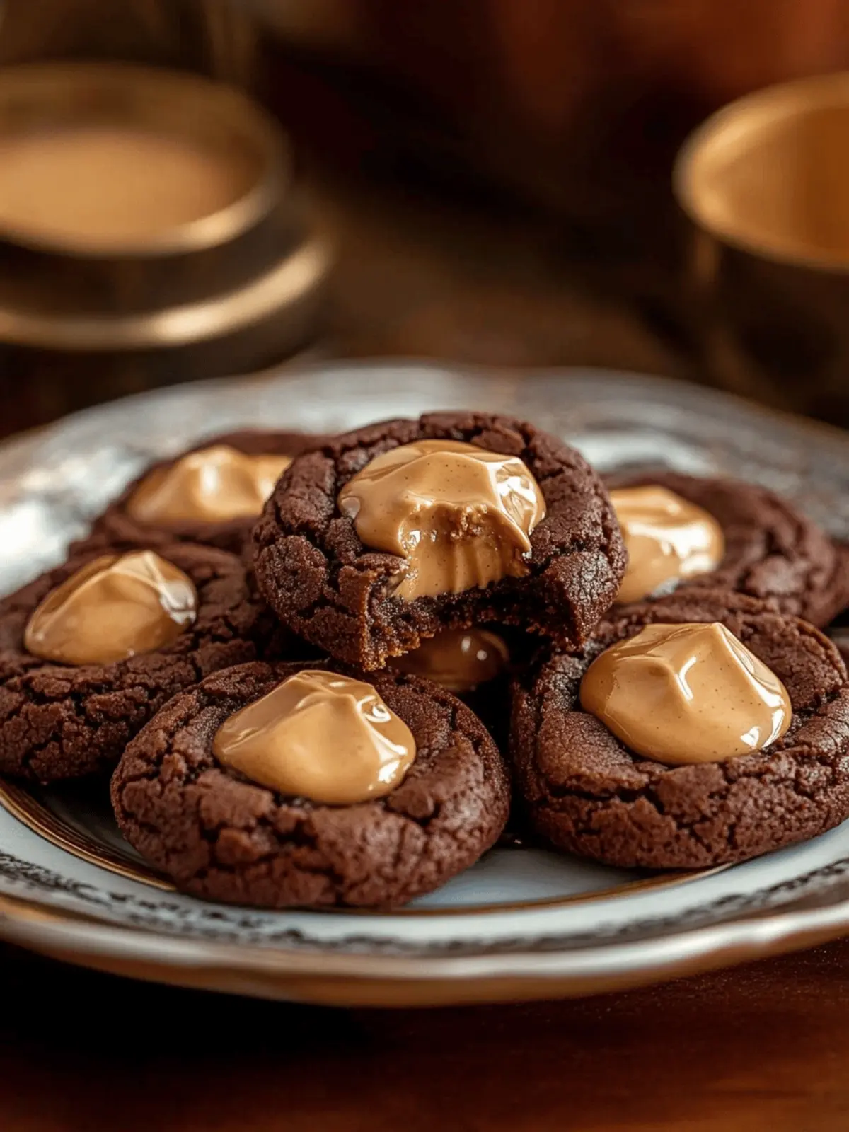 Chocolate Peanut Butter Lava Cookies