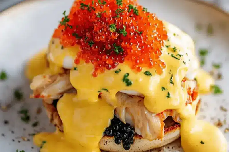 Crab Eggs Benedict with Caviar