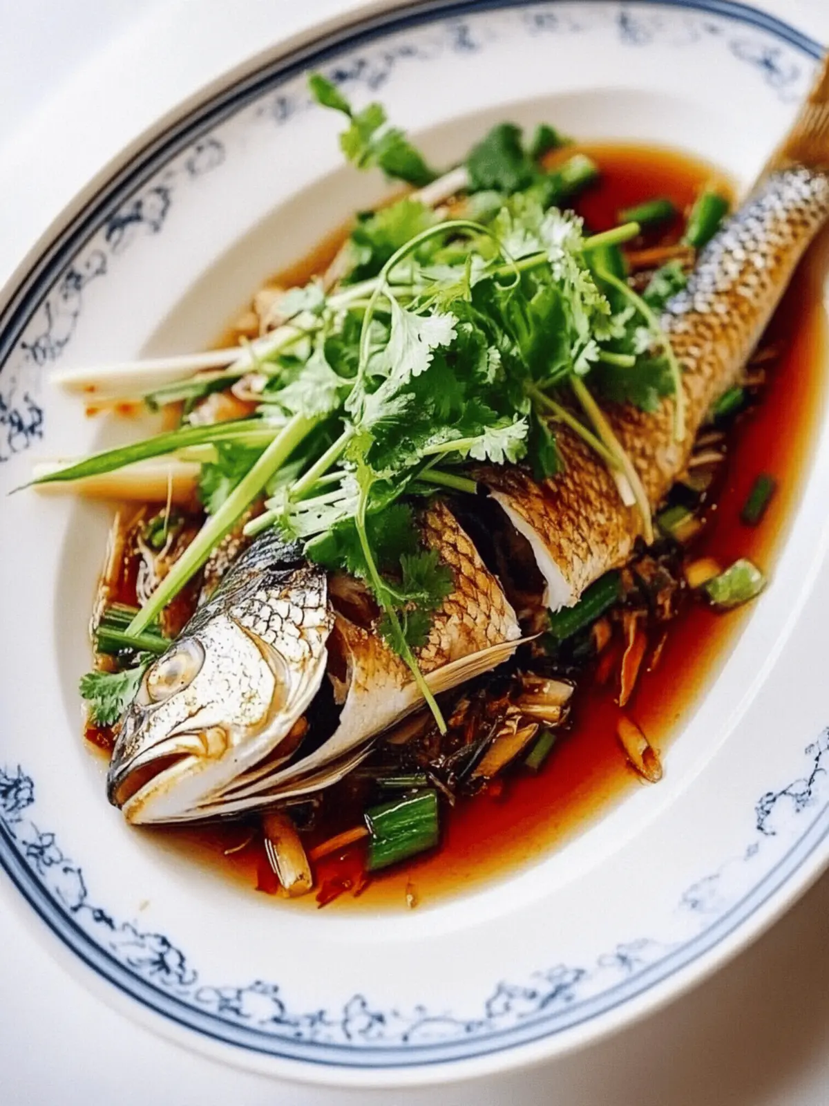 Steamed Whole Fish, Chinese Style