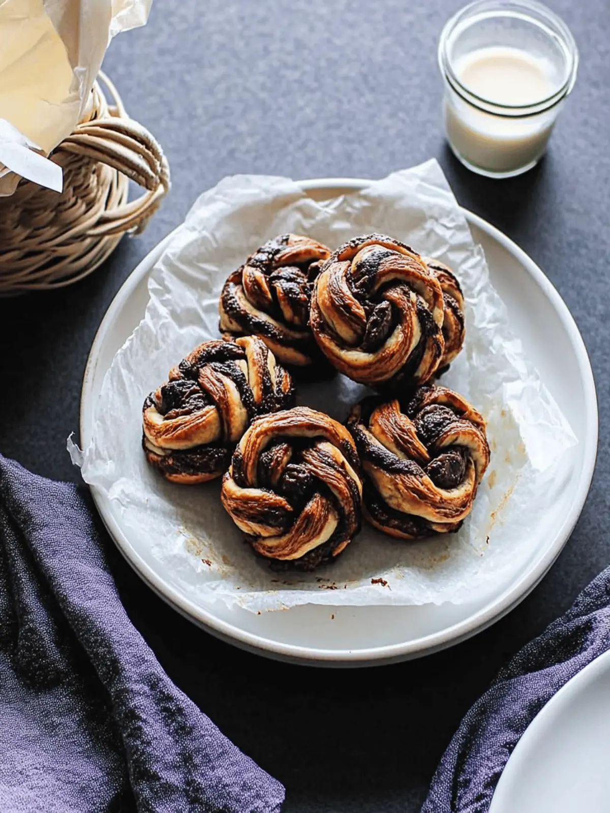 Chocolate Cardamom Bread Knots