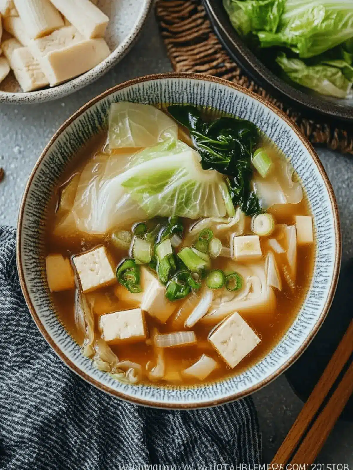 Napa Cabbage Tofu Soup
