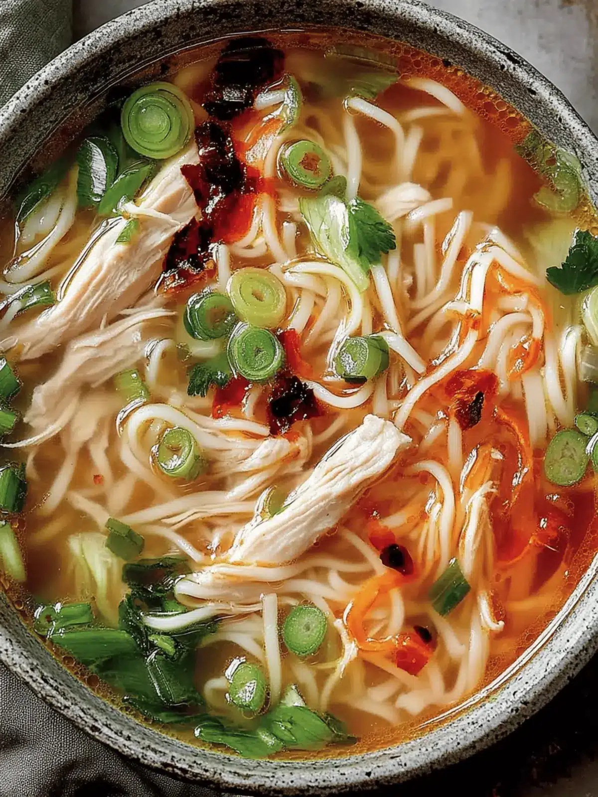 Ginger Garlic Chicken Noodle Soup
