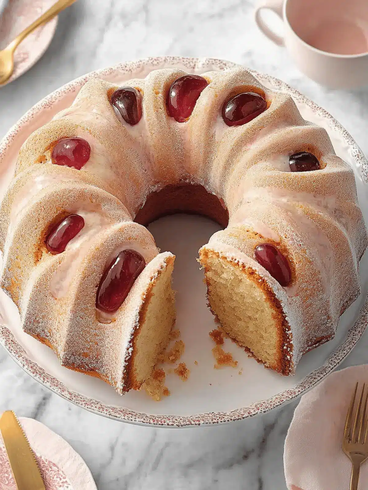 Jelly Doughnut Bundt Cake