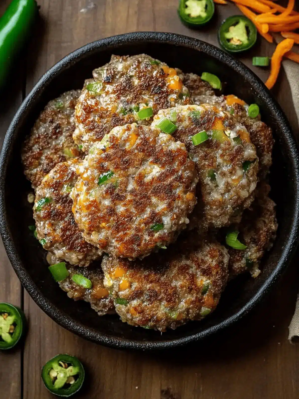 Jalapeno Cheese Sausage Patties