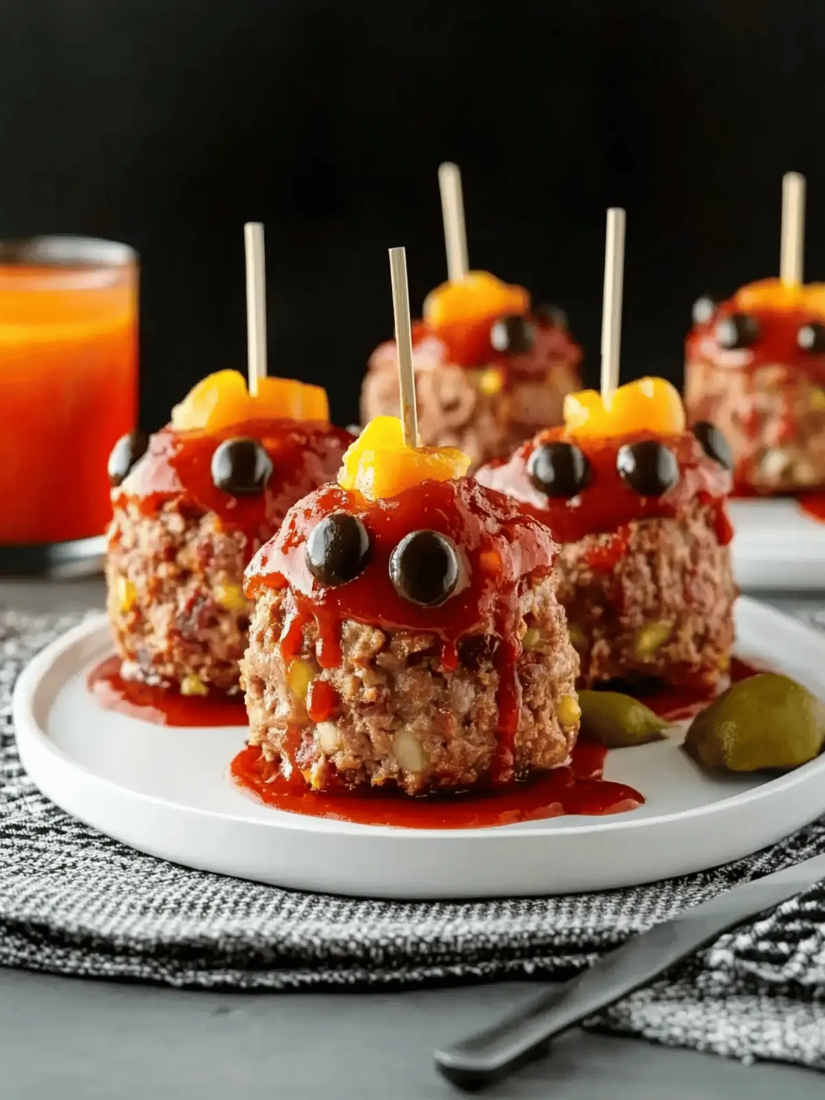 Mini Monster Meatloaf Halloween