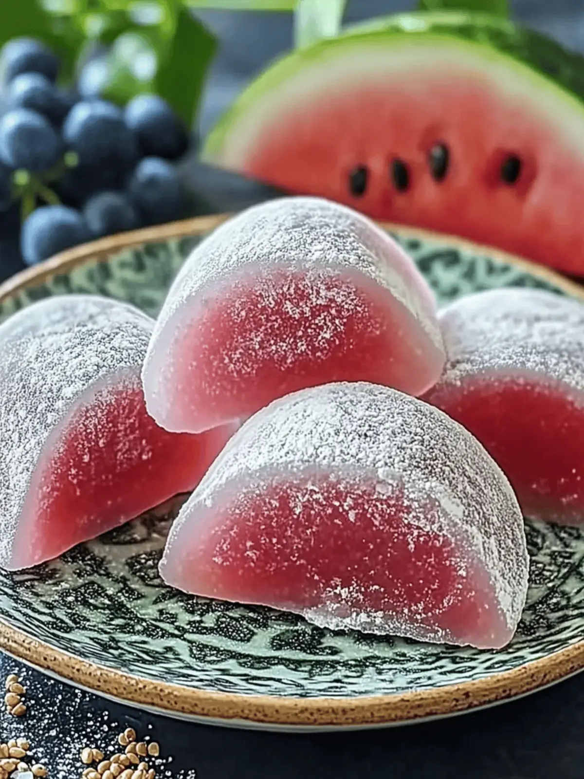 Watermelon Mochi