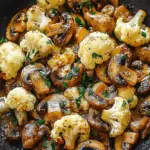 Garlic Mushrooms Cauliflower Skillet