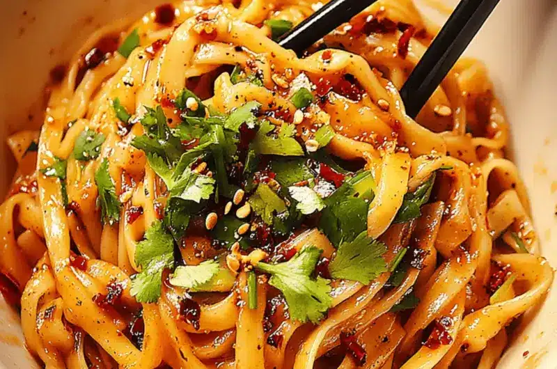 Spicy Szechuan Noodles with Garlic Chili Oil