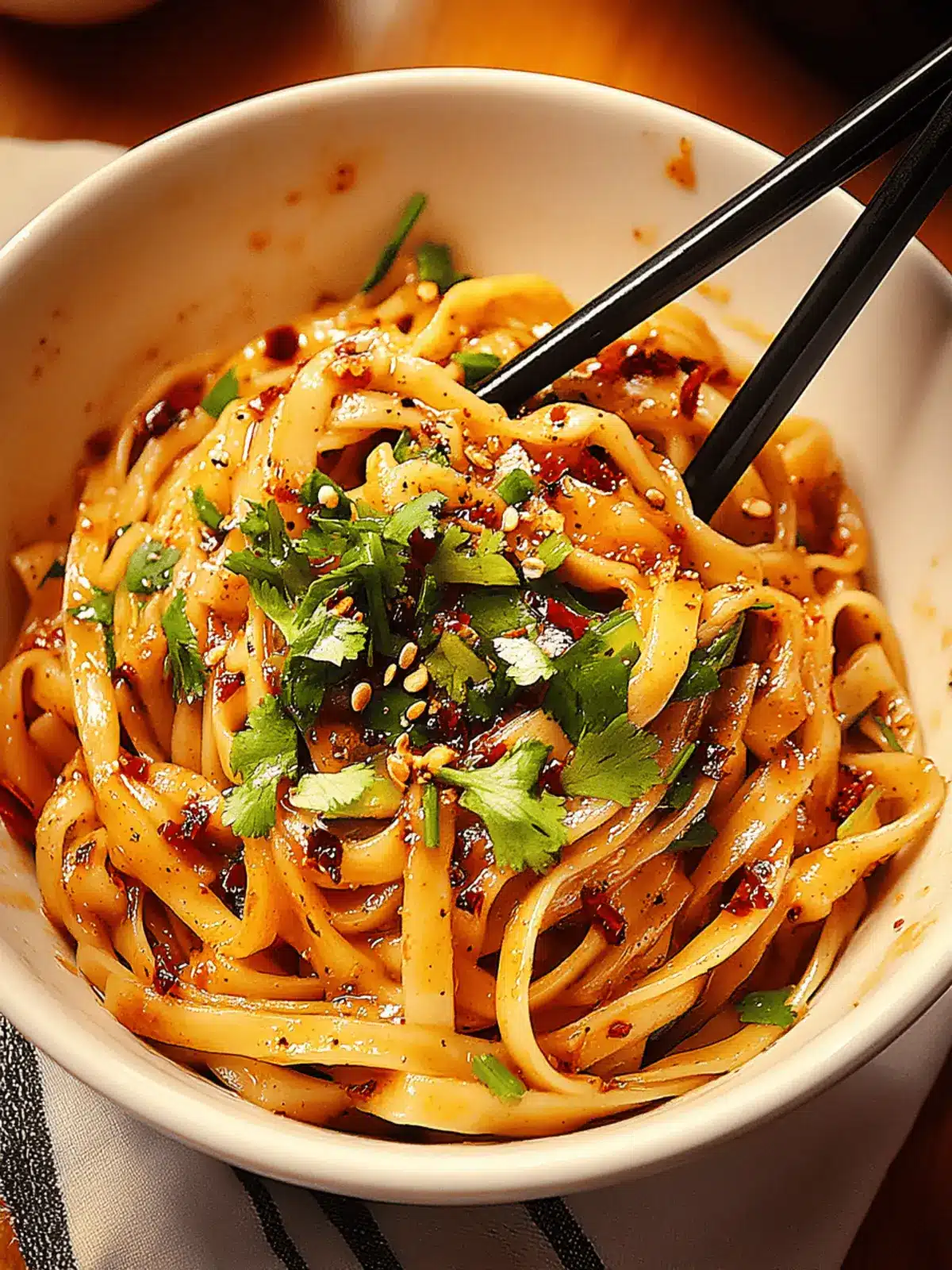 Spicy Szechuan Noodles with Garlic Chili Oil
