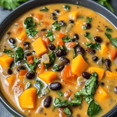 Black Bean and Sweet Potato Soup