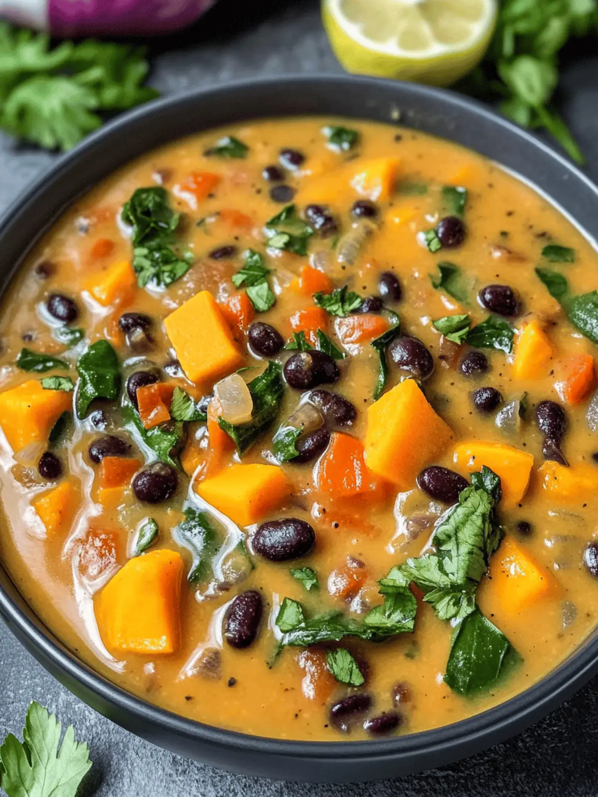 Black Bean and Sweet Potato Soup