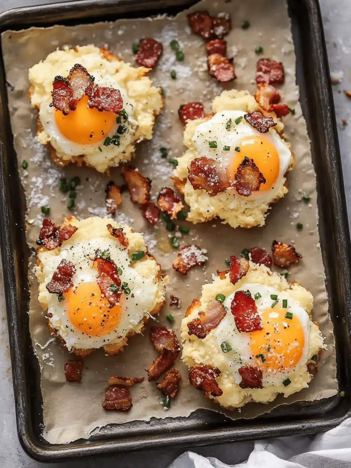 Bacon Parmesan & Chive Egg Clouds
