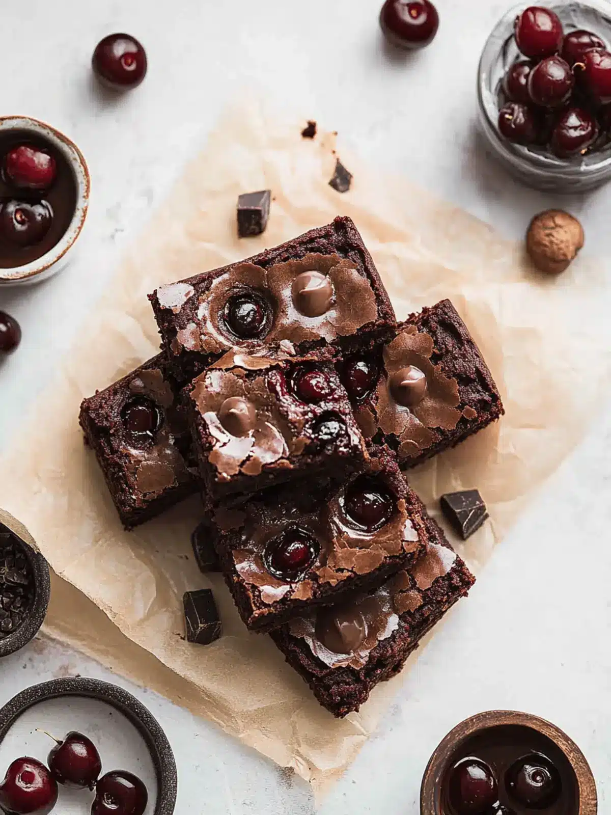 Roasted Chocolate Cherry Brownies