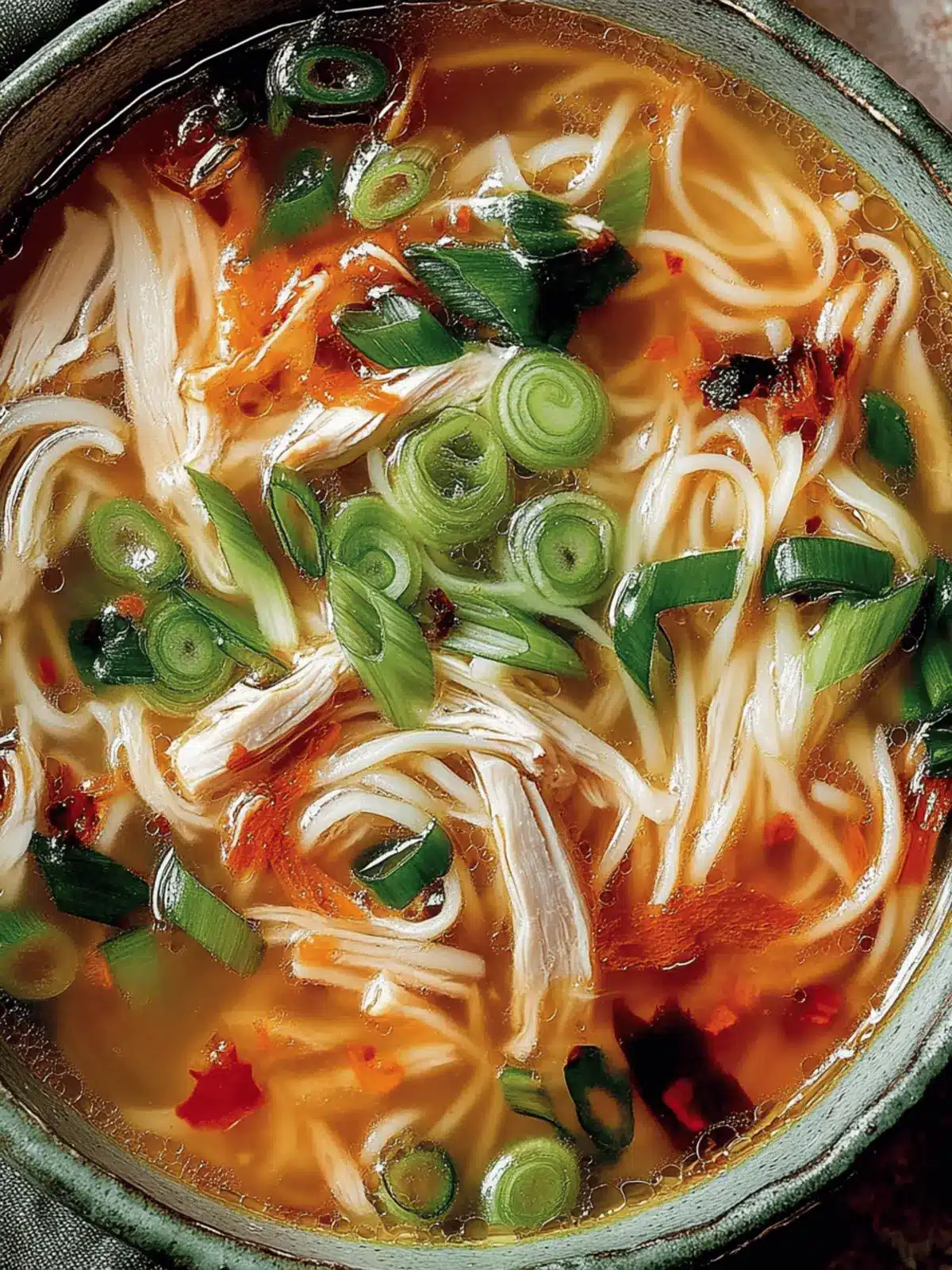 Ginger Garlic Chicken Noodle Soup