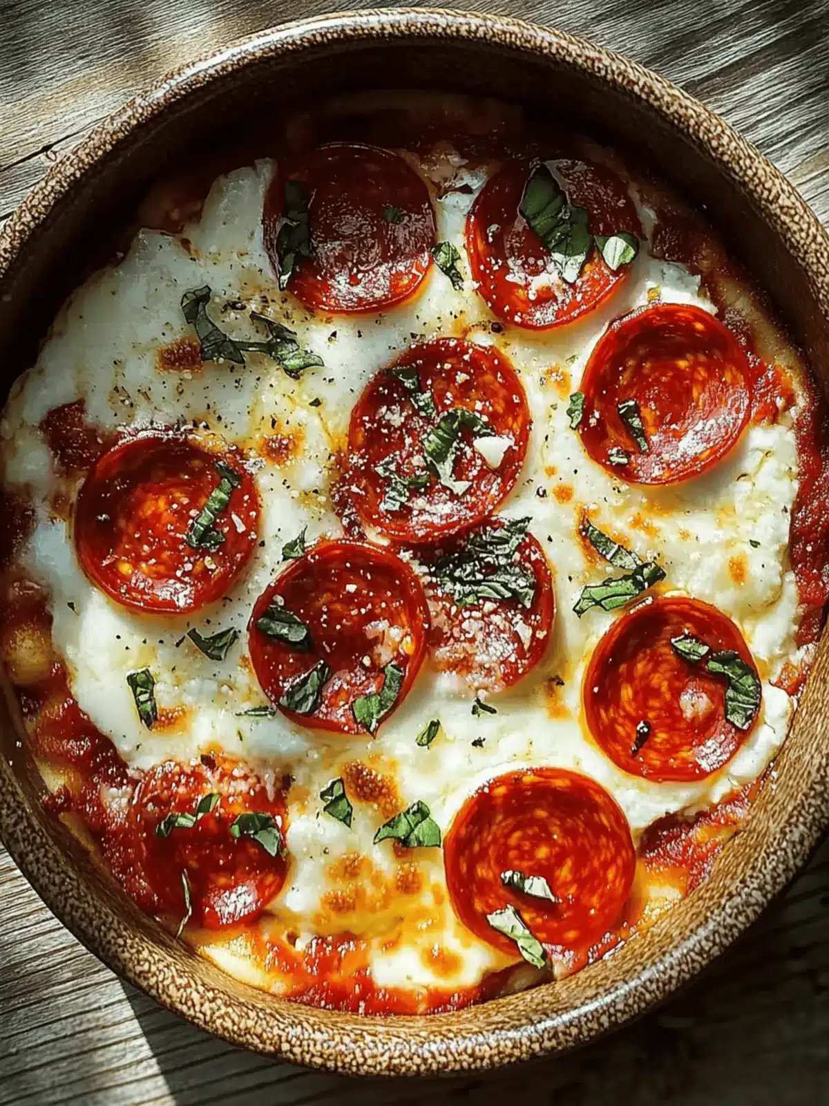 Cottage Cheese Pizza Bowl