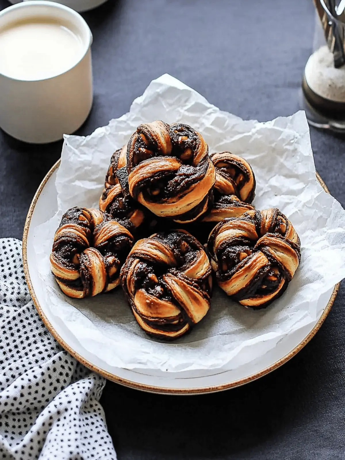 Chocolate Cardamom Bread Knots