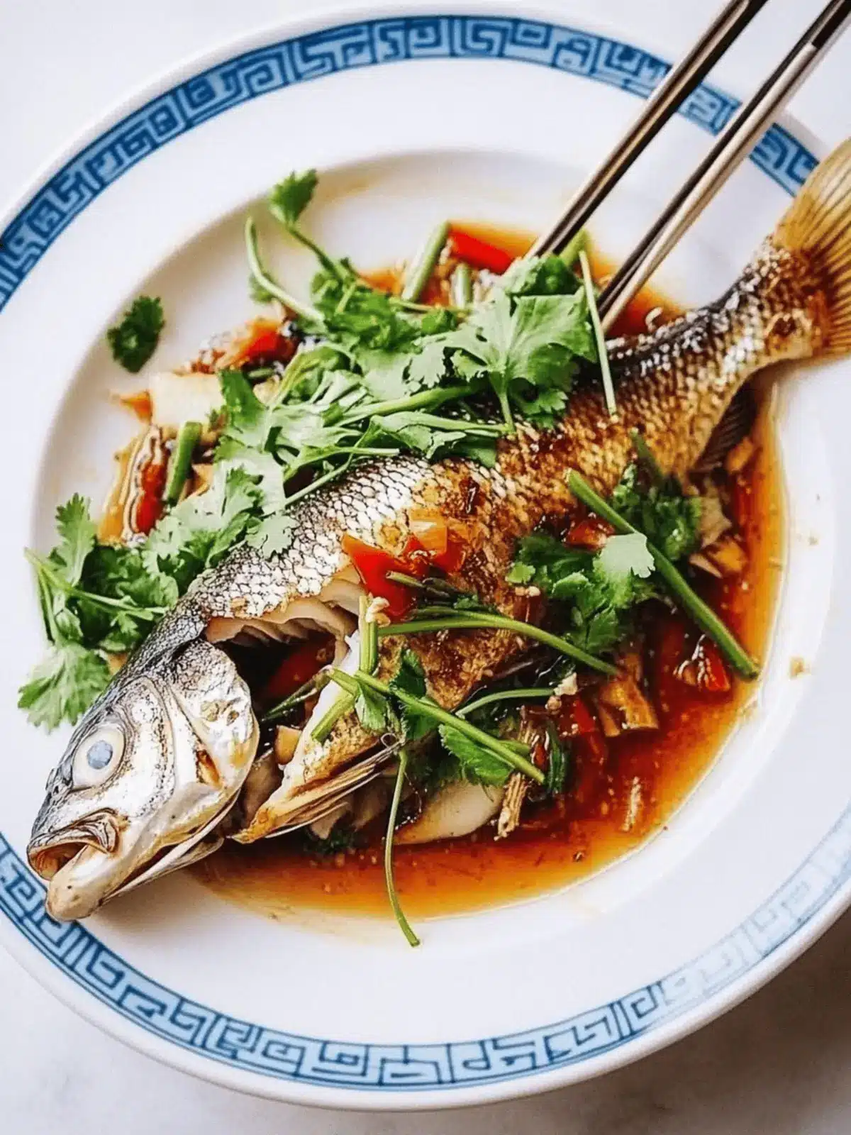 Steamed Whole Fish, Chinese Style
