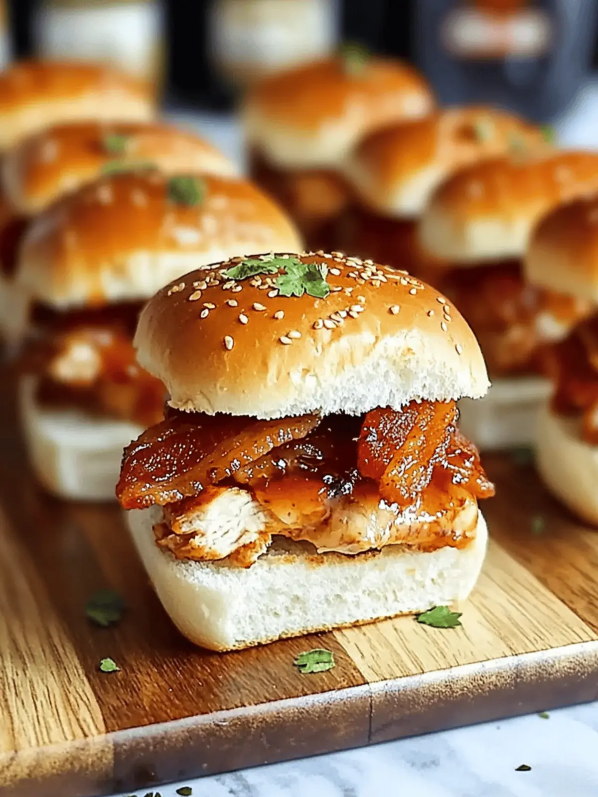 Maple Chicken Bacon Sliders