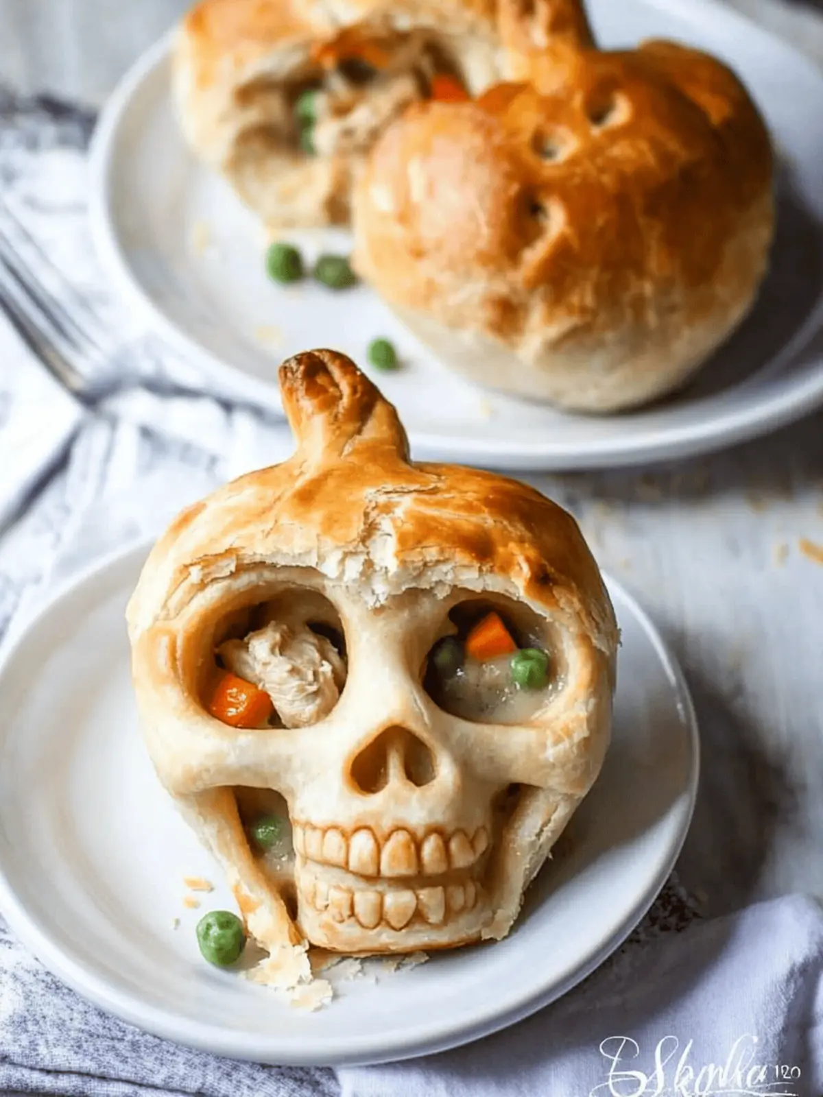 Skull Chicken Pot Pies