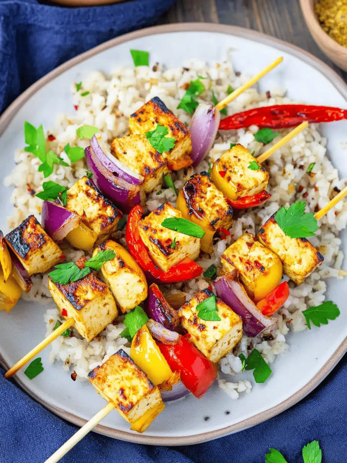 Tofu Vegetable Skewers