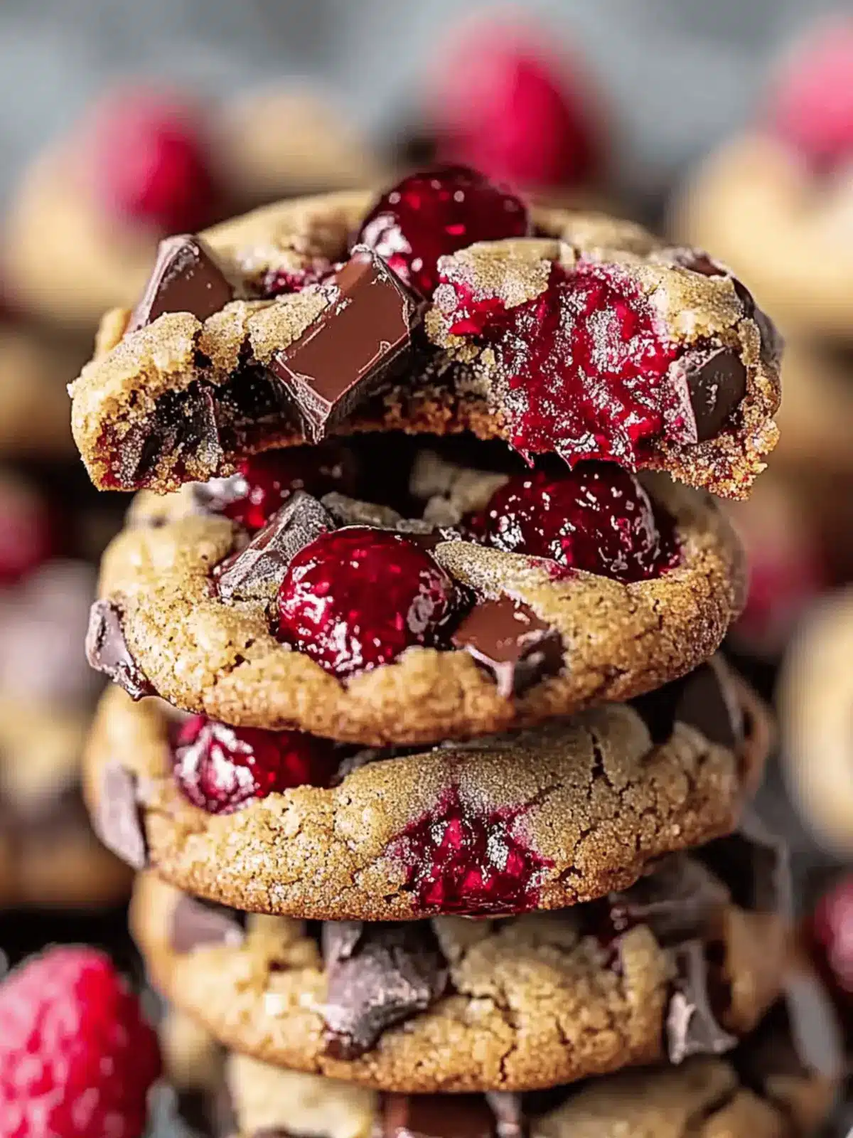 Raspberry Chocolate Chunk Cookies