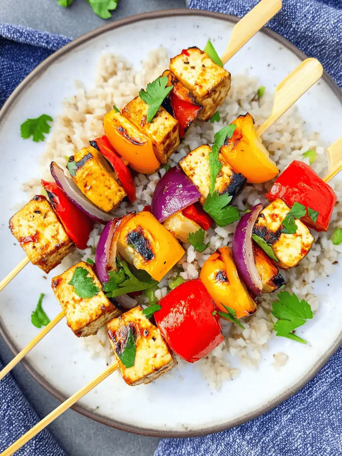 Tofu Vegetable Skewers