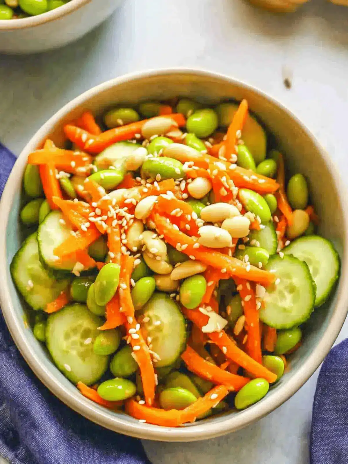 Edamame, Carrot and Cucumber Salad