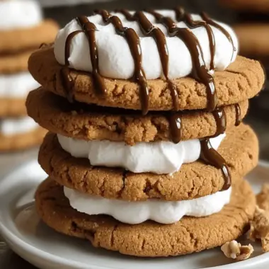 Peanut Butter S’mores Sandwich Cookies