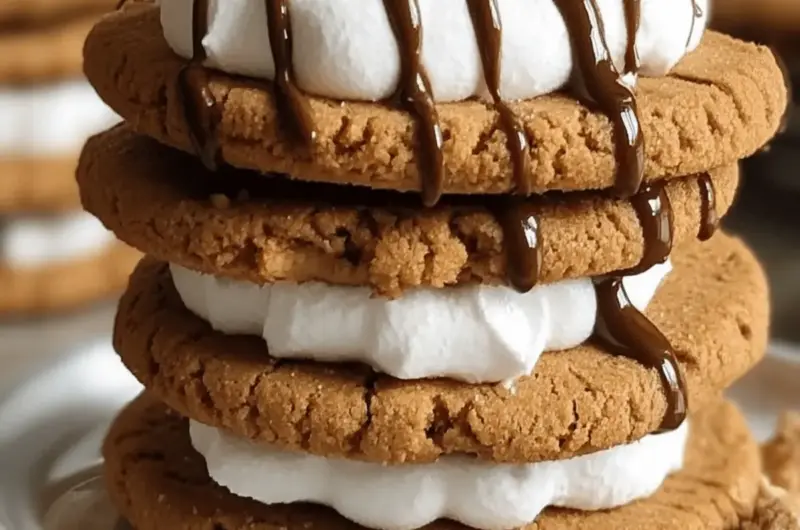 Peanut Butter S’mores Sandwich Cookies