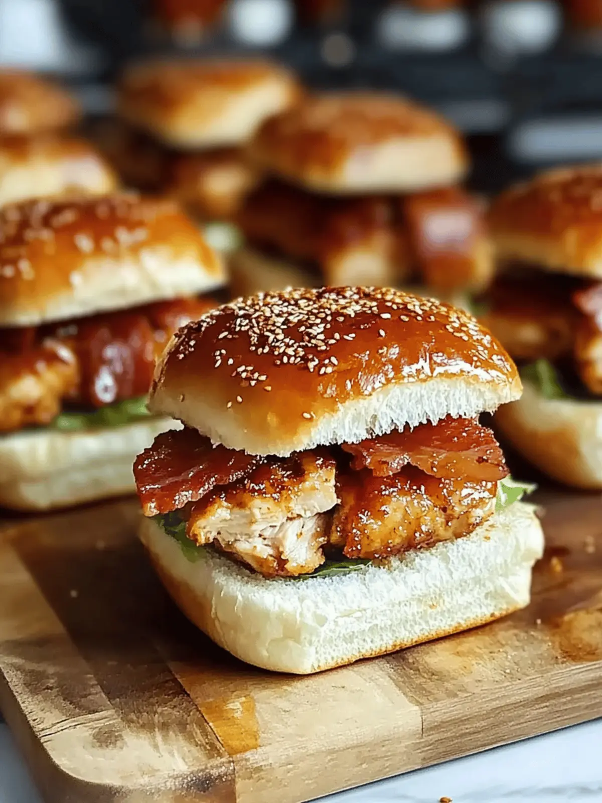 Maple Chicken Bacon Sliders