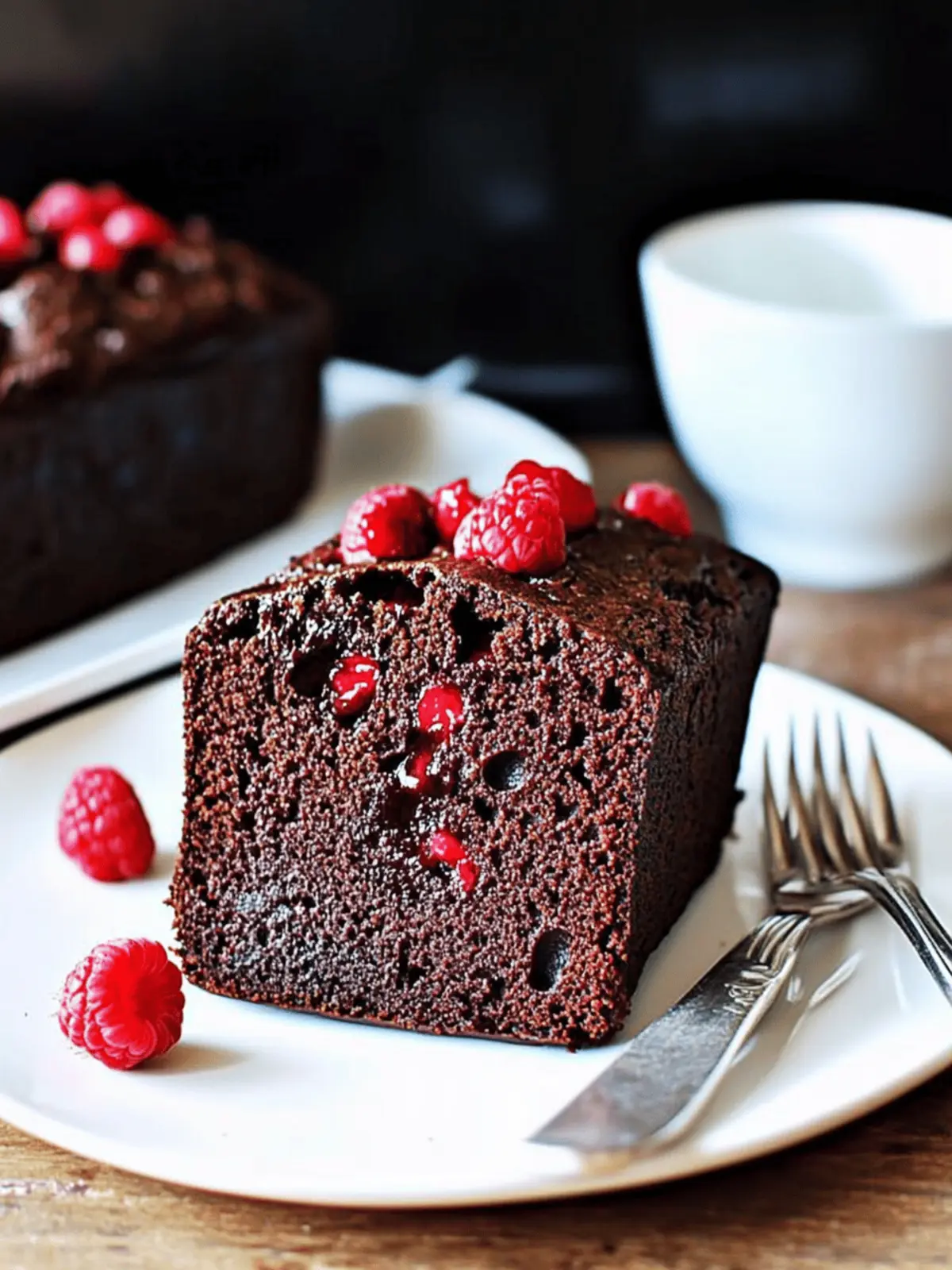 Dark Chocolate Raspberry Banana Bread